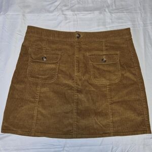 J. Crew Brown Corduroy Mini Skirt